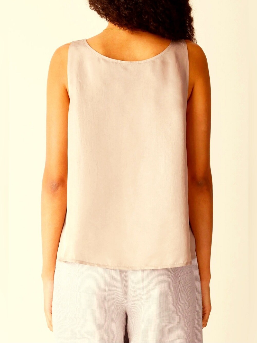 Eileen Fisher Tank, New!Size L, Silk Charmeuse, Pink Shell - Picture 6 of 10